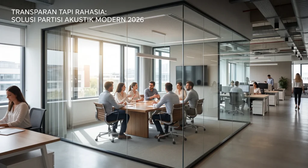 Transparan Tapi Rahasia: Mengapa Sekat Pintu Kaca Kedap Suara Adalah Investasi Wajib untuk Ruang Meeting Anda