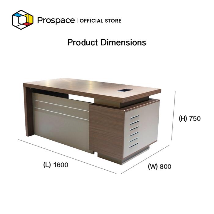 PROSPACE Meja Kantor Staff Direktur Minimalis - B-ZGZ00501