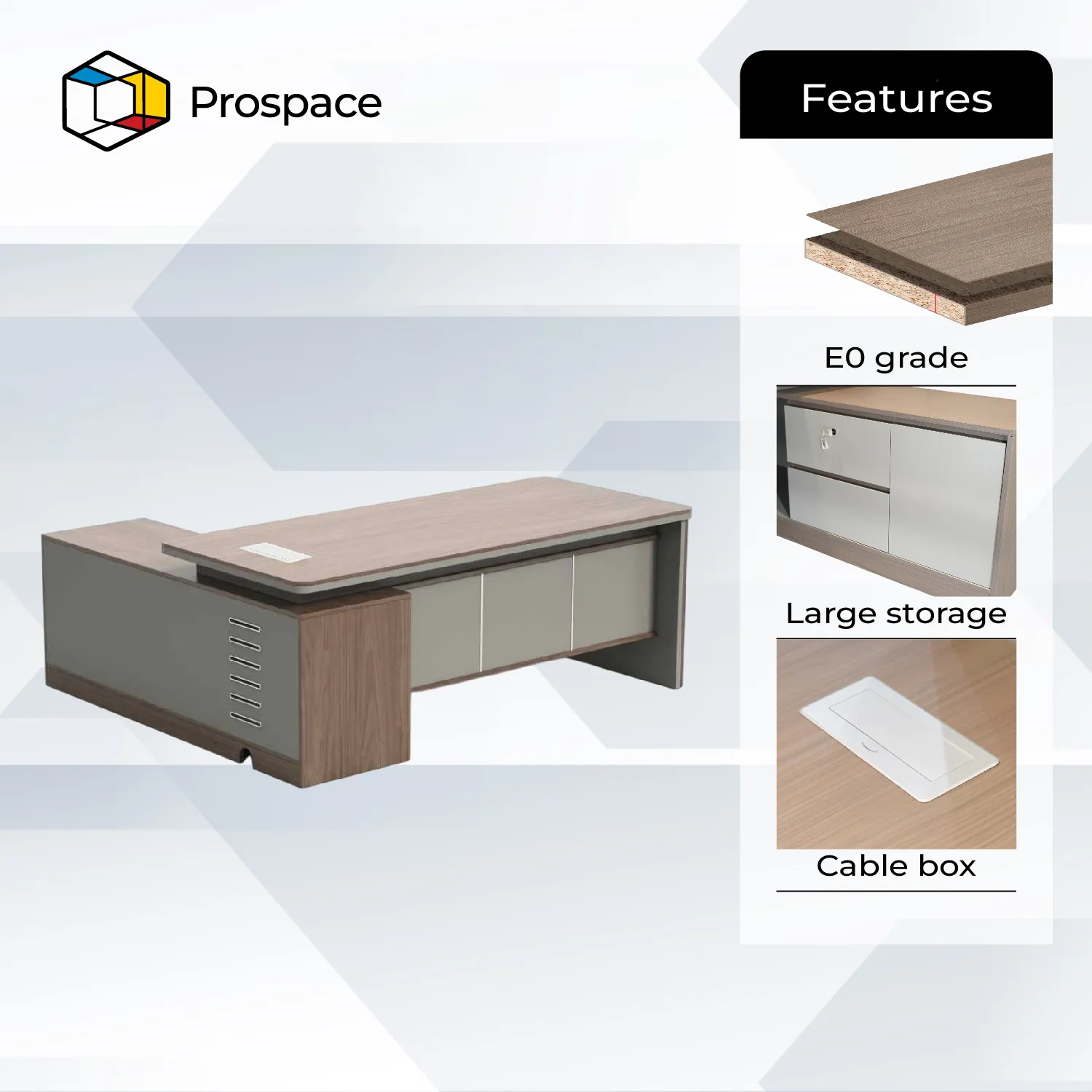 PROSPACE Meja Direktur - B-BT00203