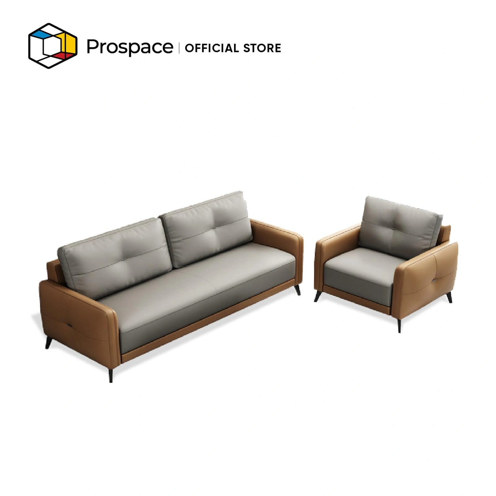 PROSPACE Sofa Kulit Ruang Tamu Kantor - B-SF001