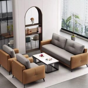PROSPACE Sofa Kulit Ruang Tamu Kantor - B-SF001