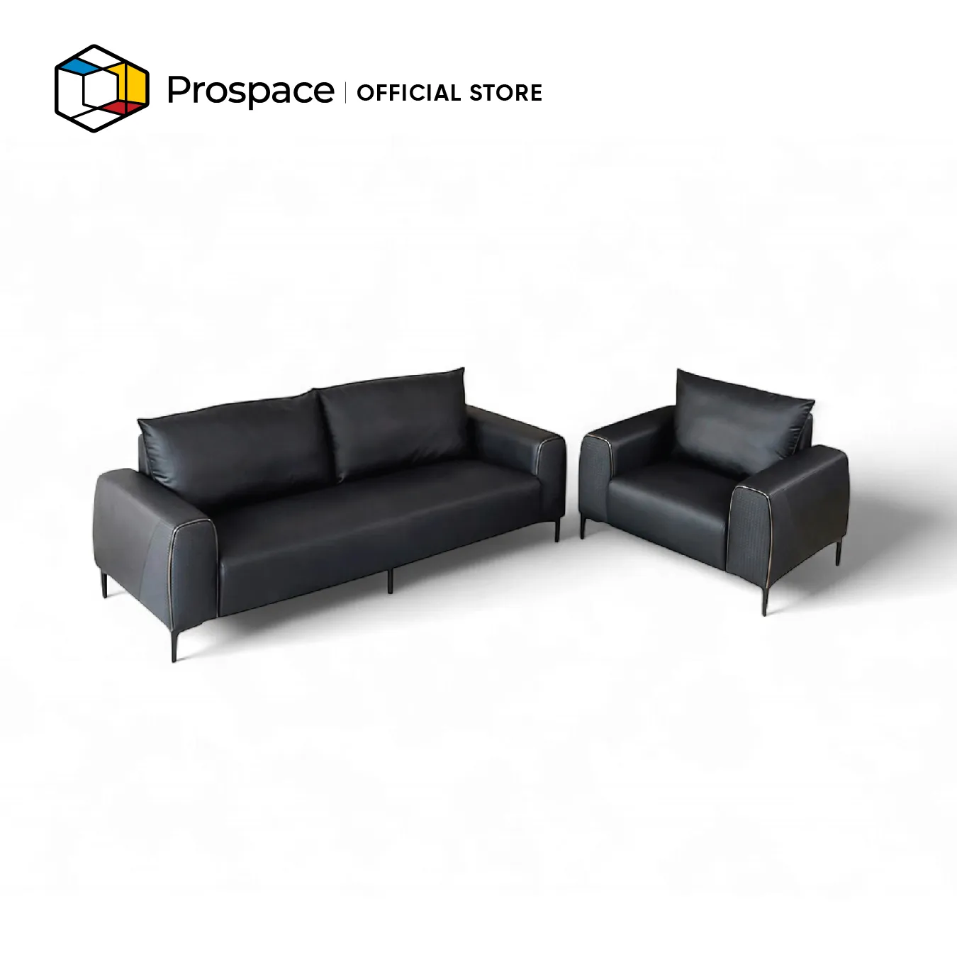 PROSPACE Sofa Kulit Ruang Tamu Kantor – B-SF003