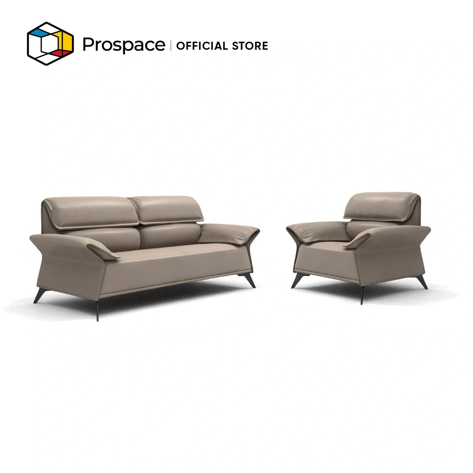 PROSPACE Sofa Kulit Ruang Tamu Kantor - B-SF006