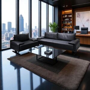 PROSPACE Sofa Kulit Ruang Tamu Kantor - B-SF007