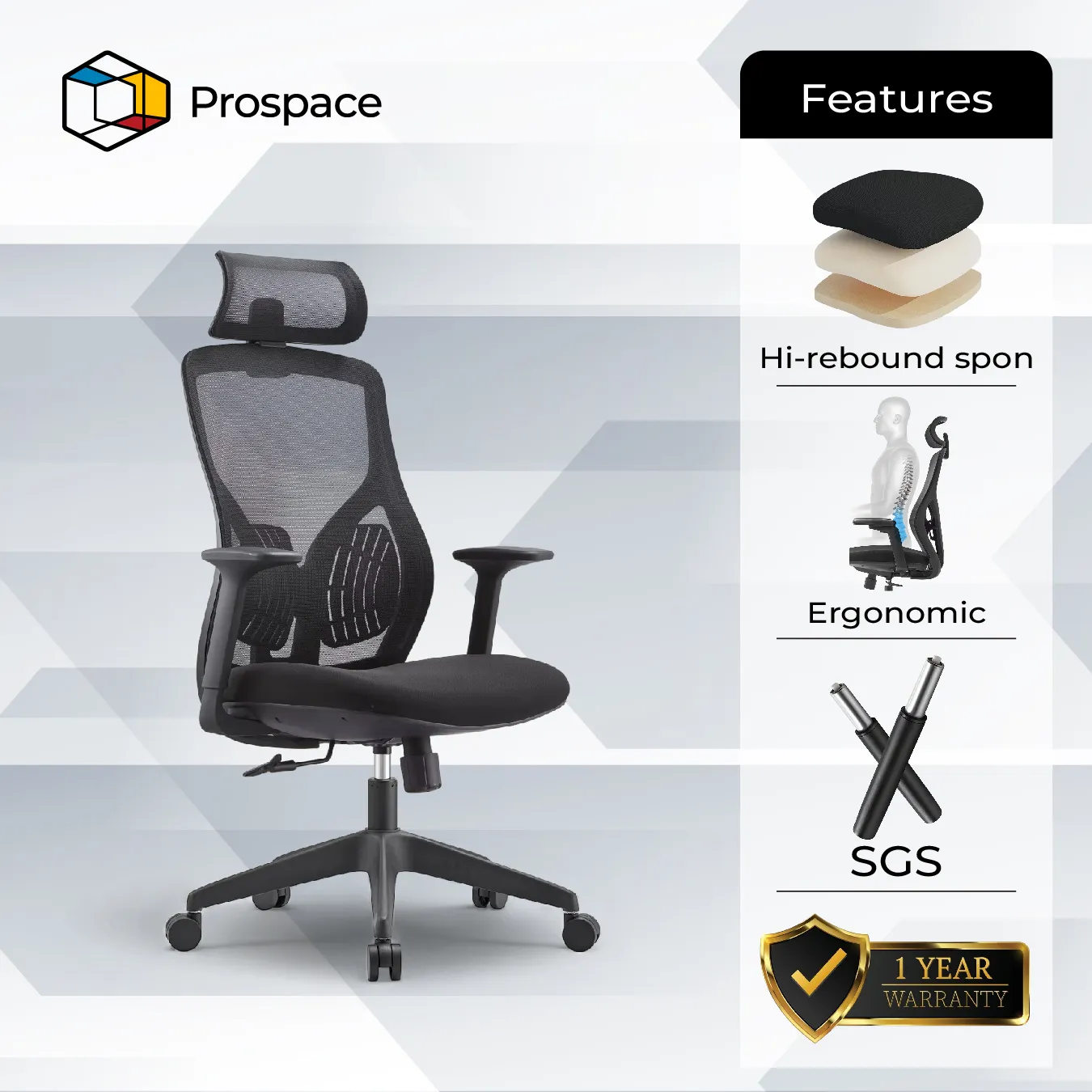 PROSPACE Kursi Kantor - B-ZGY00201