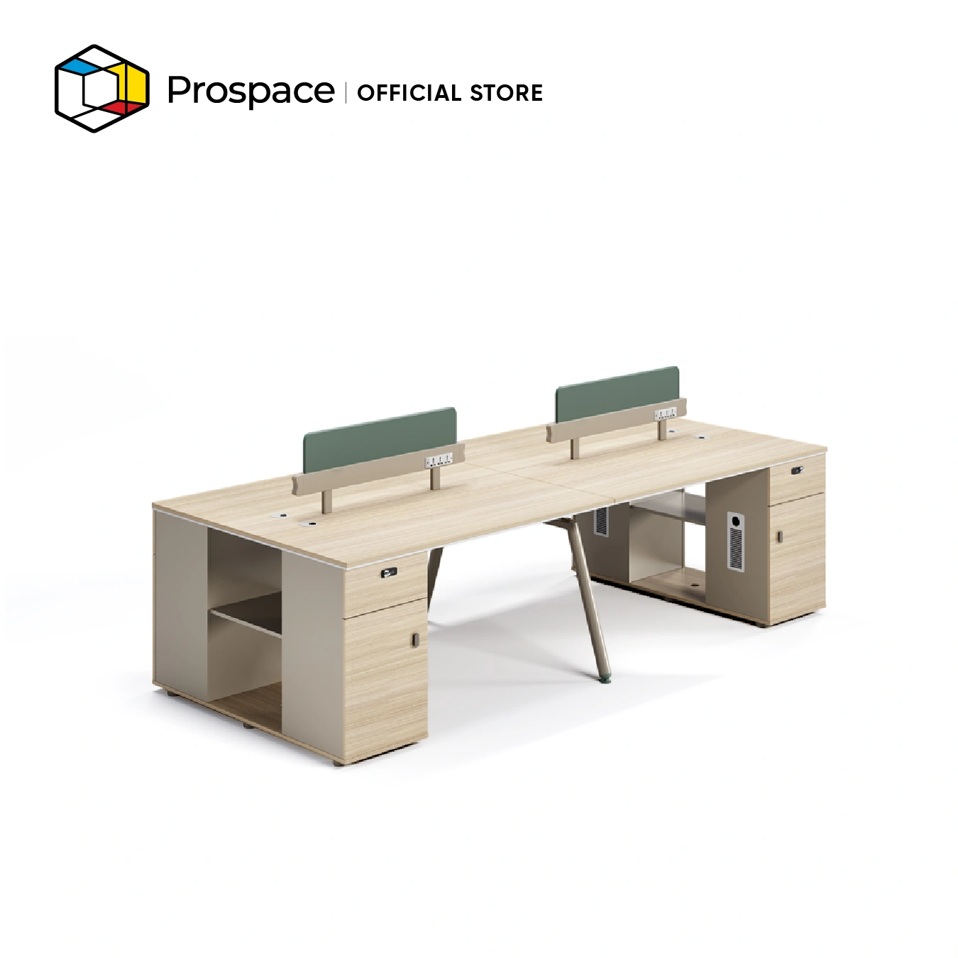 PROSPACE Meja Kerja Staff Workstation 4 Seat - B-ZYZ011