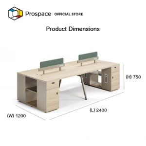 PROSPACE Meja Kerja Staff Workstation 4 Seat - B-ZYZ011