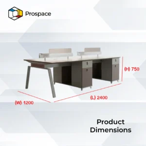 PROSPACE Meja Kerja Kantor - B-ZYZ01303