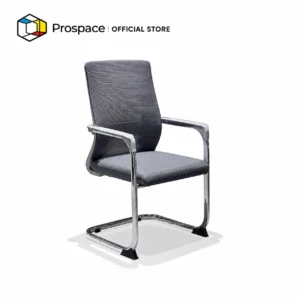 Kursi Kantor Prospace B-GXY004 dengan sandaran mesh, dudukan empuk, armrest, dan rangka kaki cantilever