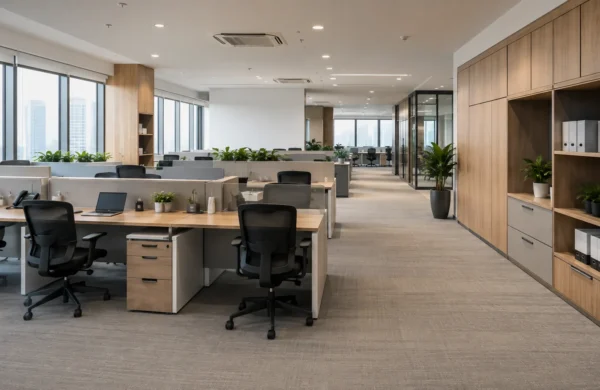 Furniture Indonesia untuk kantor modern dengan workstation, kursi ergonomis, dan storage Prospace