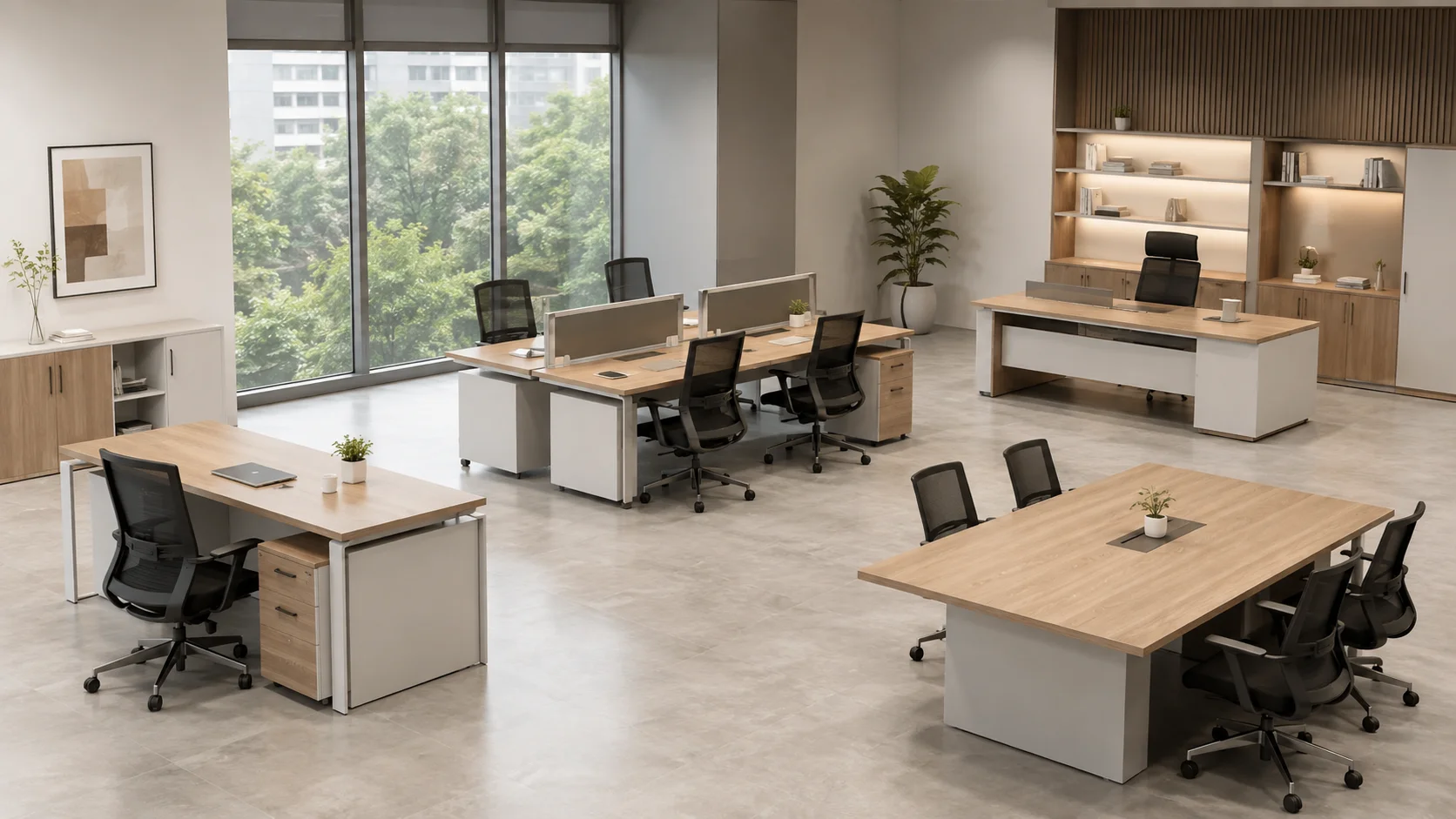 Berbagai jenis meja kantor untuk kebutuhan kerja dan meeting