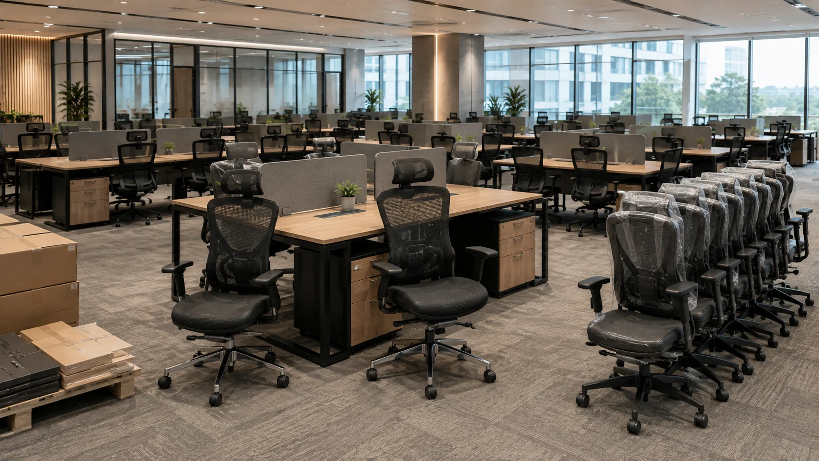 Pengadaan kursi ergonomis untuk workstation kantor